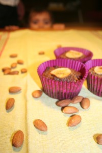 almond meal banana muffins with honey